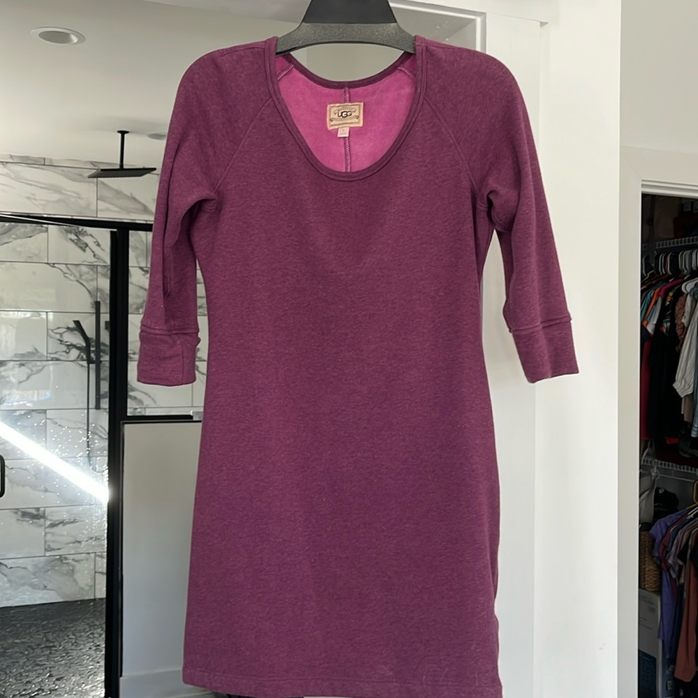 UGG Australia, plum fleece lined sweater dress size small